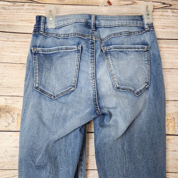 Rewash Women's Jeans Size 3/26 Mid Rise Distressed Medium Wash Jeans - Picture 7 of 11